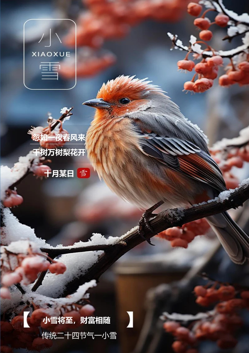 二十四节气-小雪海报