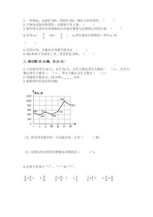 2022人教版六年级上册数学期末测试卷附参考答案【能力提升】.docx