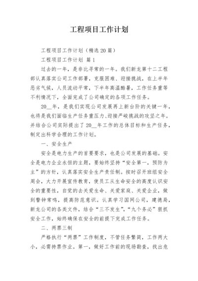 工程项目工作计划.docx