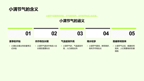 小满节气解析PPT模板