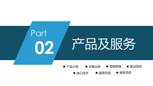 蓝色简约风商务公司介绍企业宣传ppt模板