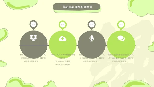 绿色小清新工作总结报告通用PPT模板