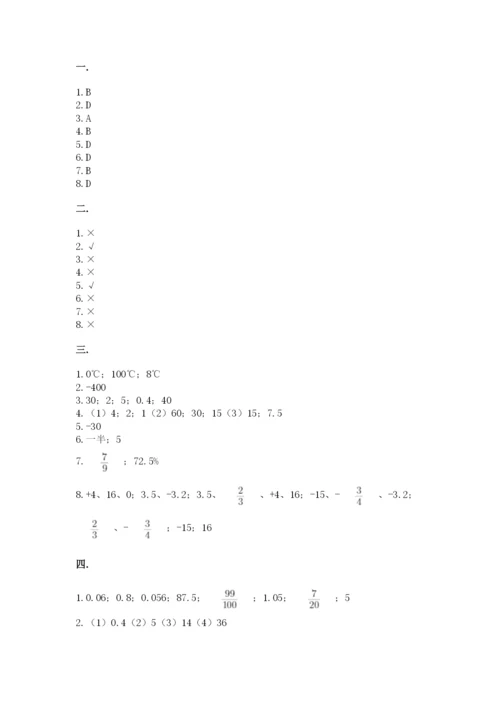小学六年级数学毕业试题（培优）.docx