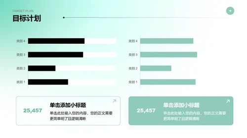 绿色简约清新风格通用总结汇报演示PPT模板