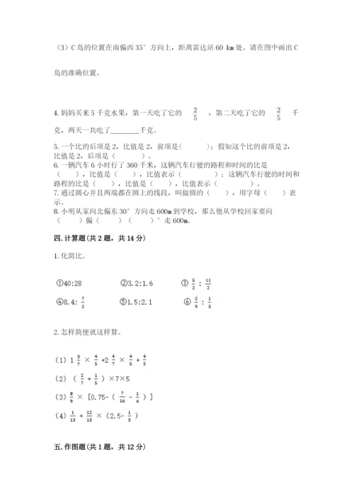 人教版小学六年级上册数学期末测试卷加答案下载.docx