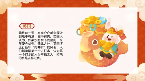兔年春节新年元旦文化主题班会通用PPT模板