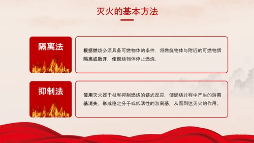 红色消防安全企业员工防火培训PPT