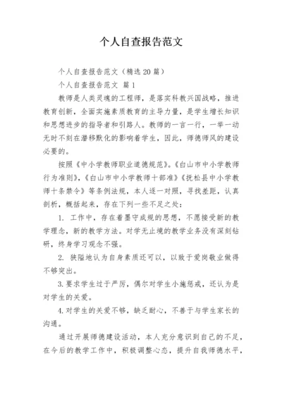 个人自查报告范文.docx