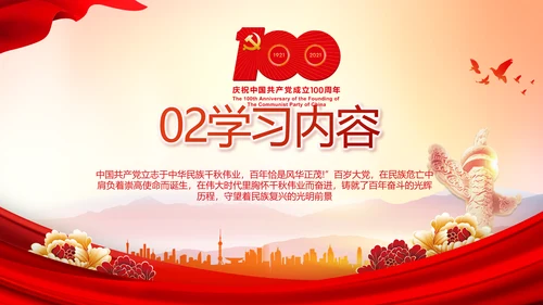 建党100周年大会七一讲话ppt党课
