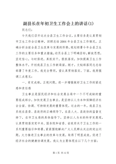 副县长在年初卫生工作会上的讲话(1).docx