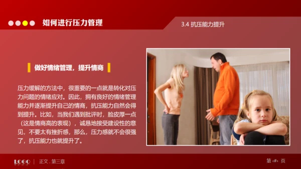 缓解压力培训管理通用PPT模板