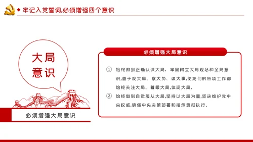 增强党员意识践行入党誓言做四讲四有合格党员ppt