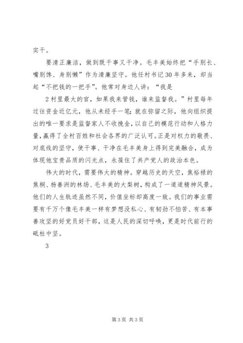 学习毛丰美实干促振兴.docx