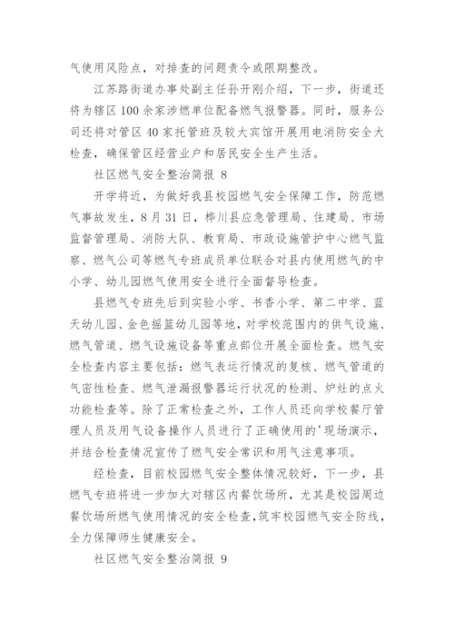 社区燃气安全整治简报.docx