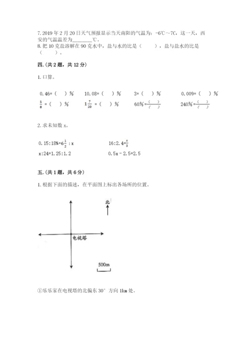 青岛版数学小升初模拟试卷附答案（突破训练）.docx