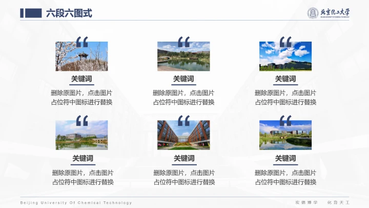 北京化工大学专属课题学术汇报毕业答辩通用PPT模板