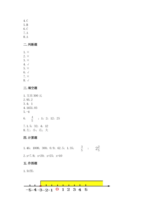 六年级下册数学期末测试卷及参考答案（b卷）.docx