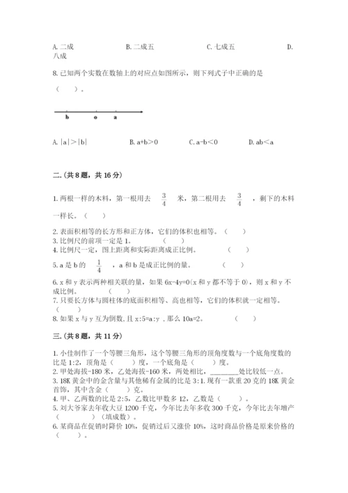 人教版数学六年级下册试题期末模拟检测卷【典型题】.docx