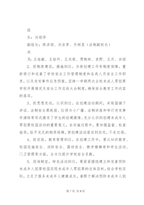 小学开展“未成年人零犯罪校园”创建工作实施方案.docx