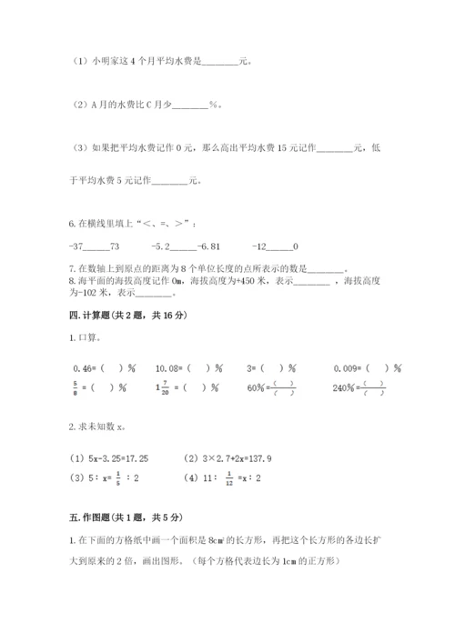 小学六年级下册数学期末卷及参考答案（黄金题型）.docx