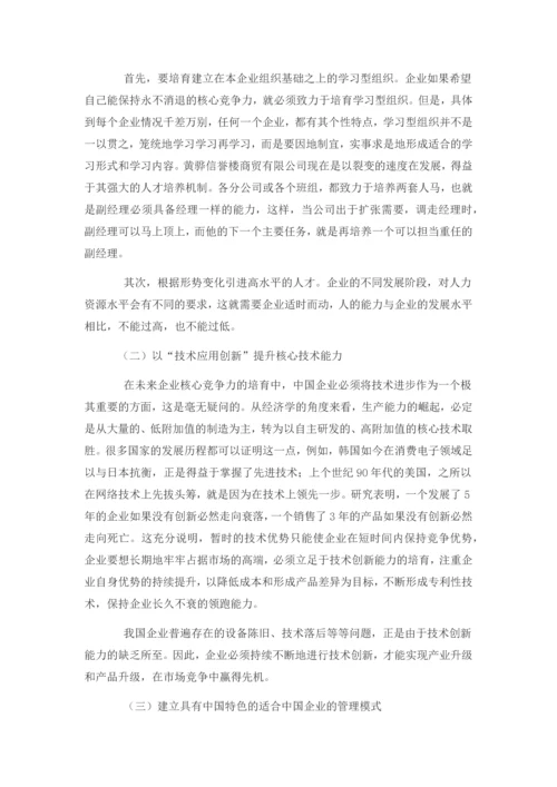 中国企业核心竞争力论文.docx
