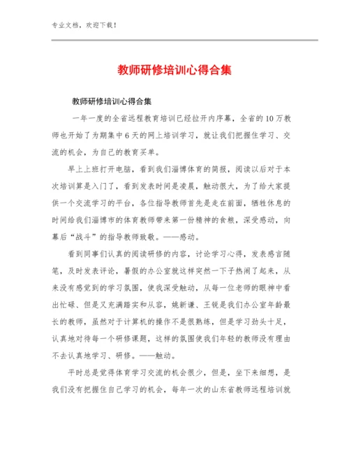 2024教师研修培训心得合集范文24篇合辑.docx