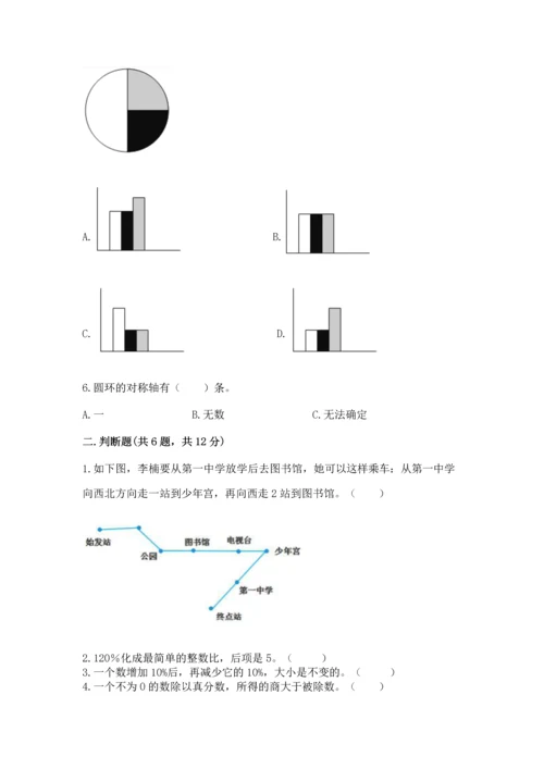 人教版六年级上册数学期末测试卷带答案（最新）.docx