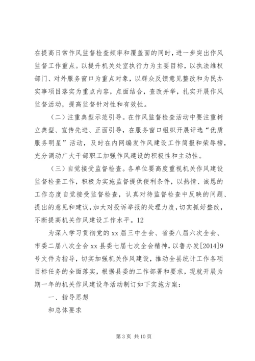 人社局年度机关作风建设监督检查工作计划精编.docx