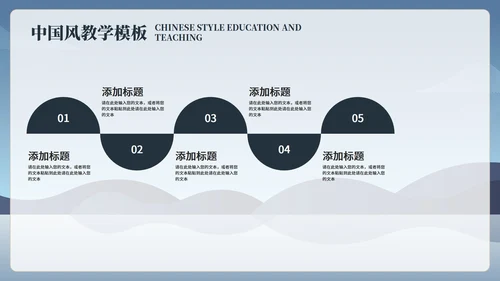 蓝色简约风教育教学PPT模板