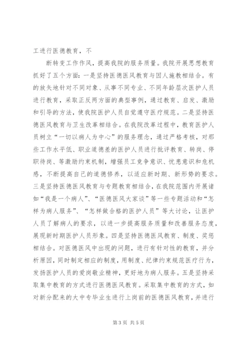 双桥镇卫生院关于开展医德医风专题教育活动的情况汇报 (5).docx