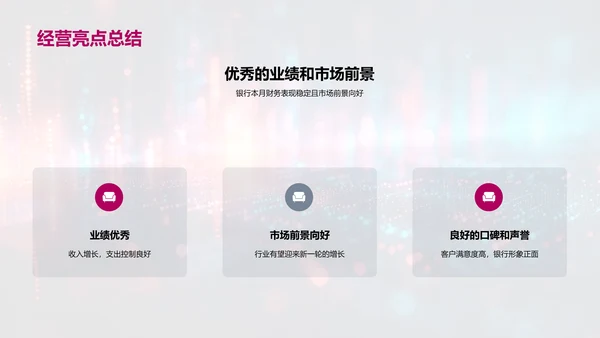 银行财务月度汇报PPT模板