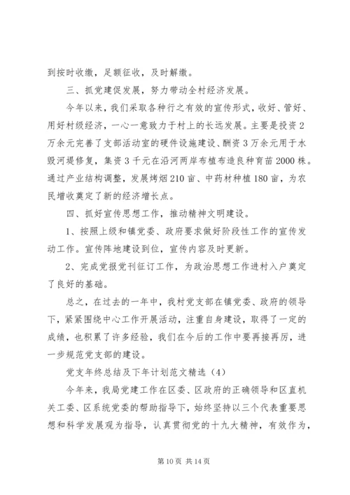 村党支部年度个人年终总结及计划范文精选.docx