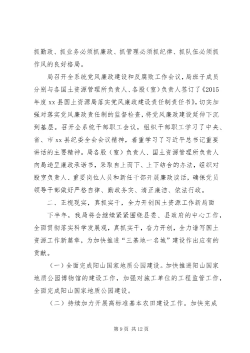 乡镇国土局上半年工作总结及下半年工作计划.docx