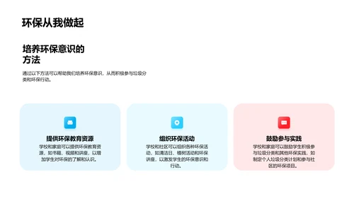 垃圾分类实践教育PPT模板