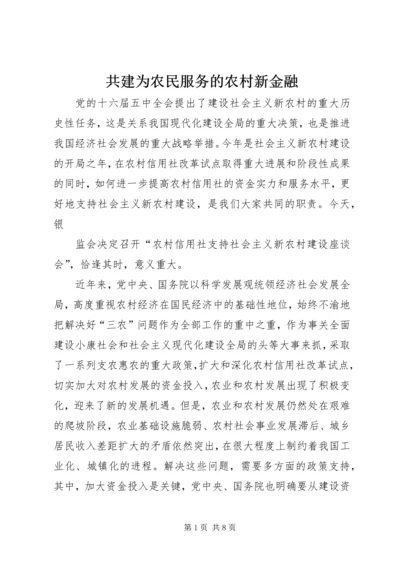 共建为农民服务的农村新金融_1 (3).docx