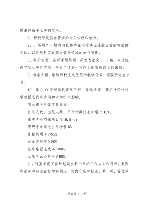 神经外科质控中心工作计划 (4).docx