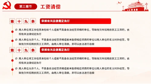 保障农民工工资通用PPT课件模板