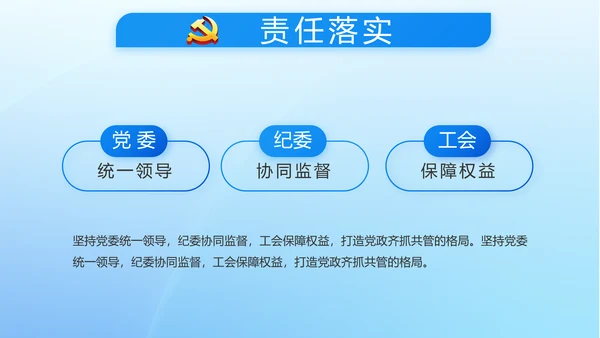 蓝色党建党支部年年终总结述职报告PPT