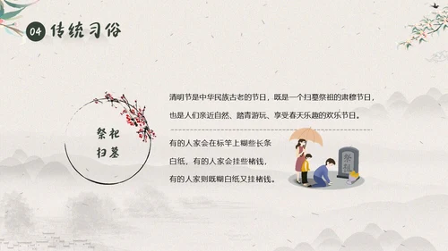 清明节知识清明节气清明扫墓清明习俗清明养生PPT