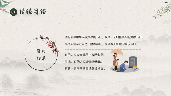 清明节知识清明节气清明扫墓清明习俗清明养生PPT