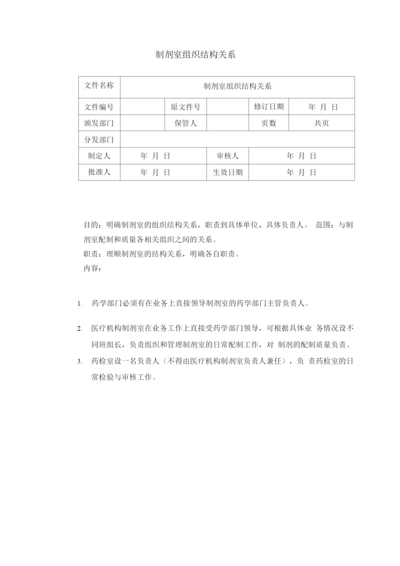 制剂室组织结构关系.docx