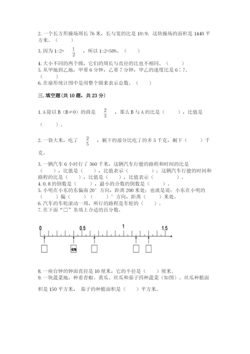 2022人教版六年级上册数学期末测试卷（典型题）.docx