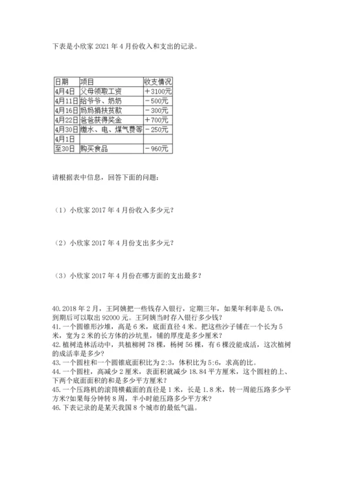 小升初数学应用题50道【重点班】.docx