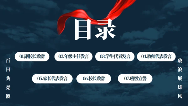 百日誓师誓言通用PPT模板