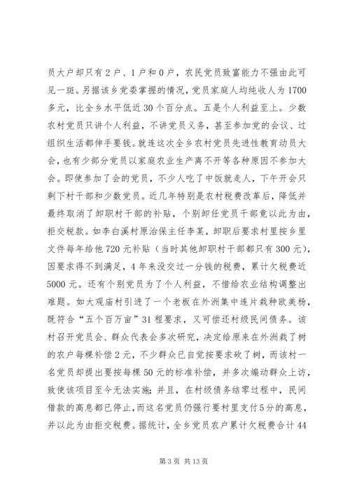 对乡党员队伍状况的调查与思考.docx