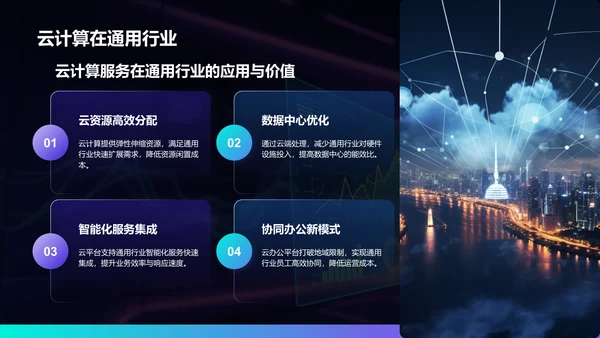 蓝色科技风汇报总结PPT模板