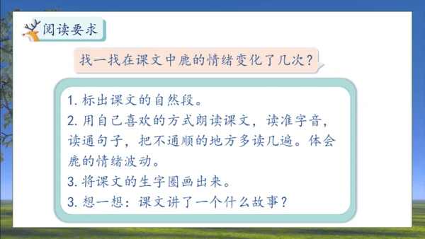 【核心素养】部编版语文三年级下册-7. 鹿角和鹿腿 第1课时（课件）