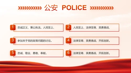 红色大气公安警察禁毒宣传动态PPT