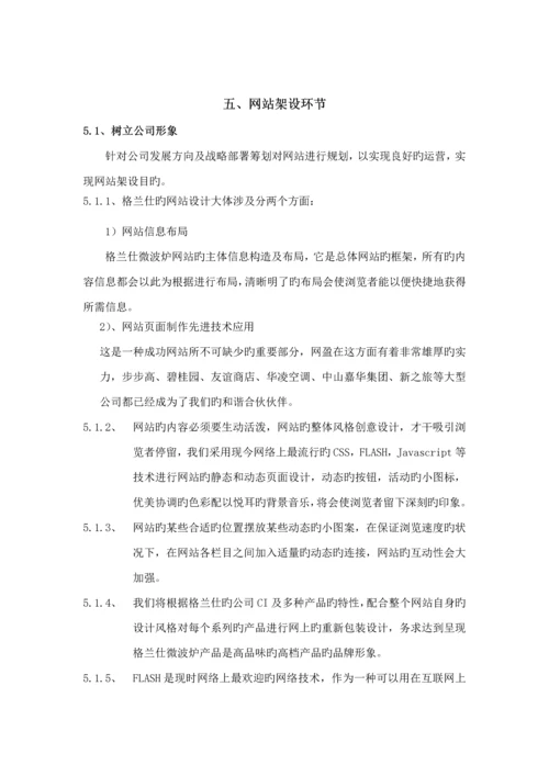 格兰仕公司的网站专题策划专题方案.docx