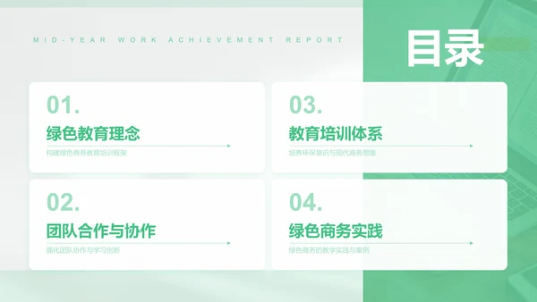 绿色商务风组会方案PPT模板